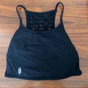 Black Free People Movement Cutout Tank
